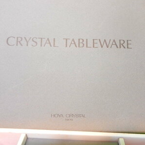 w240202-016A5 HOYA CRYSTAL TABLEWARE 小鉢 5客セット 箱付 ホヤ 昭和レトロ クリスタルガラス の画像2