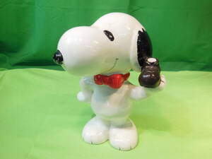 w240216-001A7 united feature syndicate inc スヌーピー 置物 陶器製 1966年製 高さ27cm Snoopy 昭和レトロ ビンテージ