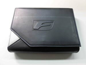*YY17487[ rare ]LEXUS Lexus original USE20 IS F. use owner manual manual vehicle inspection certificate case leather case F Mark black blue stitch silver postage 520 jpy 