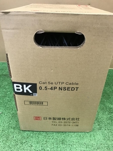 005▽未使用品▽日本製線 Cat5e黒 0.5-4P NSEDT