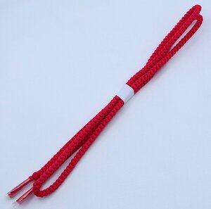 お洒着用 丸 帯締め 正絹 薄い赤 編み ob130 未使用品 20代 30代 40代 50代 60代 オールシーズン 送料無料
