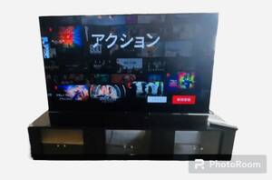 美品【自社発送対応可】2021年式 ソニー SONY 4K 有機EL テレビ KJ-77A9G 77インチ テレビボード付き！定価100万以上