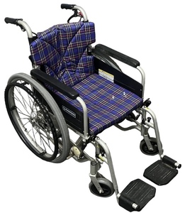 【完動品】車椅子 カワムラ 福祉 介護 最大体重100kg 自走用 標準型 JIS KAWAMURA KA822-N2