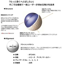 HONMA 本間ゴルフ ボール 2024年モデル D1 5ダースセット イエロー_画像3