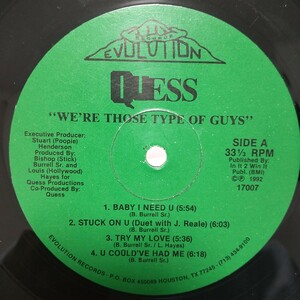 Quess/We'Re Those Type Of Guys LP newjackswing