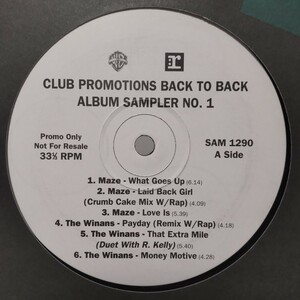 Various/CLUB PROMOTIONS BACK TO BACK ALBUM SAMPLER No.1.2.3 3枚セット　newjackswing