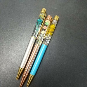 3本セットわけありレジンボールペン Aセット 本物の花 フルーツなど