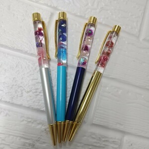 4本セットわけありボールペン 文房具 ハーバリウムボールペン ハンドメイド