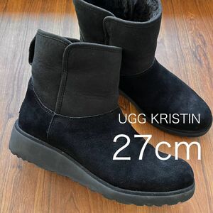 正規品 UGG ムートン ブーツ KRISTIN 27cm ブラック アグ 黒
