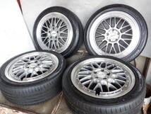 HOTSTUFF LEGZAS メッシュ系　18x7J(IS48)PCD114.3-5穴 225/45ZR18 エスティマ ノア/60(30)【6-1850】宅配不可(福通営業所止)I0203_画像1