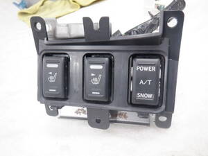 H15年 Z33 フェアレディZ バージョンT VQ35DE AT シート ヒーター A/T POWER/SNOW 切り替え スイッチ /8【6-1581】82784