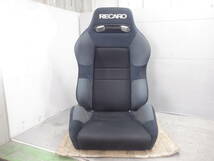 RECARO レカロ SR-3？ シート セミバケ リクライニング バケット シート 黒グレー/40(20)【6-2835】宅配不可(福通営業所止)83174_画像1