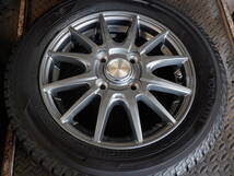 即決 WEZEN アルミ ホイール 13x4.00B(+42)PCD100-4穴 ヨコハマ スタッドレス 155/65R13 溝6mm /40(20)【6-3652】宅配不可(福通営業所止)_画像6