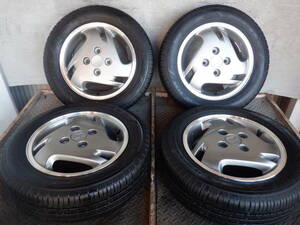 即決 ENKEI製 ホンダ 純正 ライフ ホイール 13x4.00B(+40)PCD100-4穴 155/65R13 21年製 溝6mm/40(20)【6-3627】宅配不可(福通営業所止