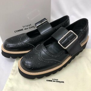 COMME des GARCONS コムデギャルソン トリコ コムデギャルソン ワンストラップ ウイングチップ シューズ ブラック 35 靴