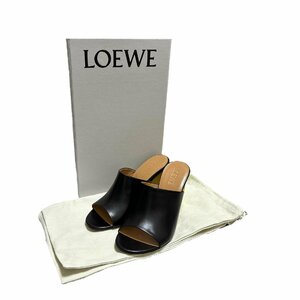 １円 LOEWE ロエベ SOAP 石鹸ヒール ミュール サンダル ブラック サイズ38