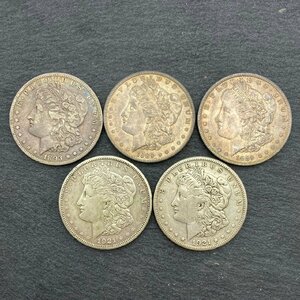 アメリカ銀貨 モルガン 1ドル ダラー 5枚セット 1883、1889、1921年 ミントマーク アンティーク コレクション