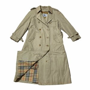 BURBERRY バーバリー トレンチコート ベルト付き ライナー付き 取り外し可 裏地ノバチェック ベージュ系 コットン100％ レディース 11AR