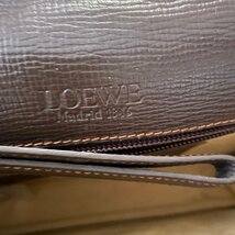 LOEWE ロエベ ヴィンテージ メンズ レディース セカンドバッグ クラッチバッグ ダークブラウン 茶 鍵_画像9