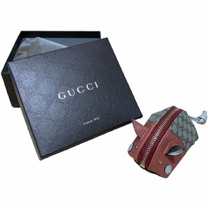 GUCCI グッチ 型番256864 GGロゴ チルドレン ブタ 小銭入れ コインケース GGスプリームキャンバス ベージュ系