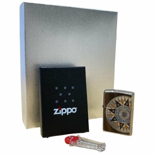 ZIPPO ジッポー ZIPPO THE EXPANSION OF SAIL アンティークマリンチャート 両面加工 箱　着火未確認