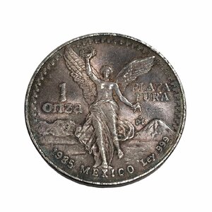 〇メキシコ銀貨 1ONZA PLATA PURA 1985 LEY .999 約31.3ｇ 比重値10. 5