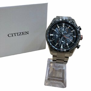 １円 CITIZEN シチズン AT8189-61 電波ソーラー デイト 腕時計 稼働品