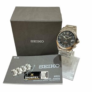 SEIKO セイコー 6R35-00E0 アルピニスト プロスペックス 20BAR SS 黒文字盤 メンズ 腕時計 111808 稼働