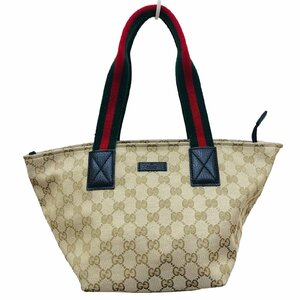 GUCCI グッチ GGキャンバス シェリーライン ミニ トートバッグ