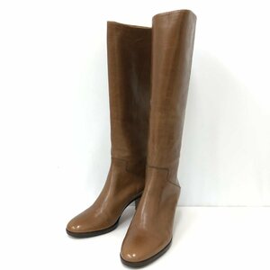 ANINO CRISCI タニノクリスチー レザー ジップレス ロング ジョッキーブーツ 36 1/2