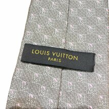 〇送料無料 LOUIS VUITTON ルイヴィトン ネクタイ ロゴ シルク シルバーカラー系_画像8