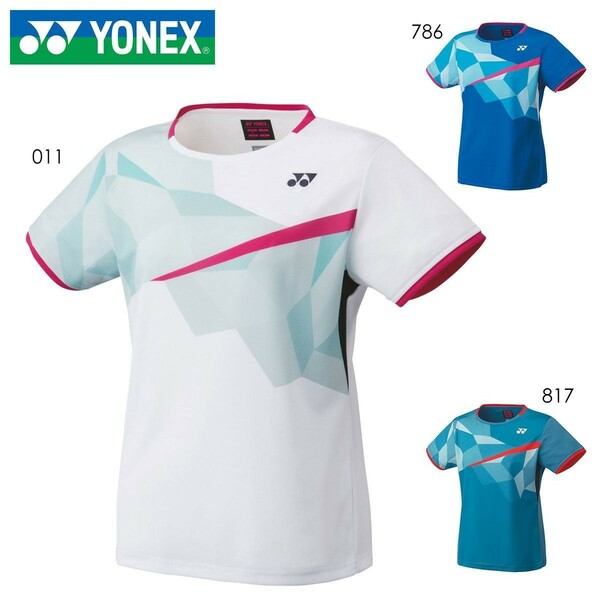 【20667（011）O】YONEX(ヨネックス) ウィメンズゲームシャツ ホワイトサイズ O 新品未使用タグ付 バドミントン テニス 2023モデル 