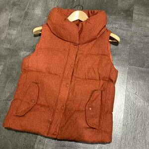 T▼ 都会のカジュアルウェア 'ダウン90%使用' GAP ギャップ winter warmth outer edition ジップアップ 中綿 ダウンベスト size:S アウター