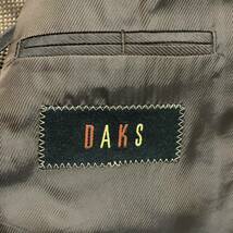 P ▼ 洗練されたデザイン!! '日本製' DAKS ダックス ウール混 テーラードジャケット 2釦 size:AB6 アウター 紳士服 BROWN_画像7