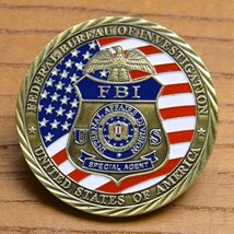 チャレンジコイン FBI 公式紋章 記念メダル Challenge Coin 記念コイン ミカエル像 亜鉛合金 彫刻 円形_画像1