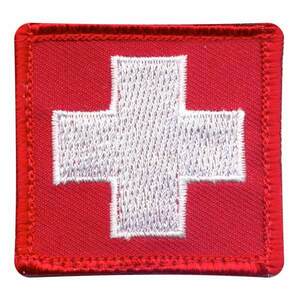 Rothco ミリタリーワッペン 白十字 72205 ベルクロ スイス国旗 ミリタリーパッチ アップリケ 記章 徽章 襟章 肩章