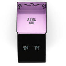 新品未使用品 アナスイ ANNASUI 蝶 バタフライ クリスタル イヤリング アクセサリー A04076_画像2