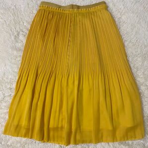PROPORTION BODY DRESSING プロポーション プリーツスカート イエロー