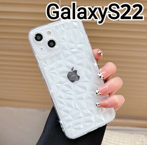 GalaxyS22 ケース　クリアケース　立体デザイン　可愛い