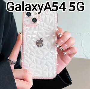 GalaxyA54 5G ケース　ピンク　クリアケース　立体デザイン　可愛い