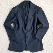 未使用級 RING JACKET MEISTER 3ピース WOOL100 2B Tailored Jacket Vest Slacks Navy Suit セットアップ リングジャケットマイスター 44_画像2