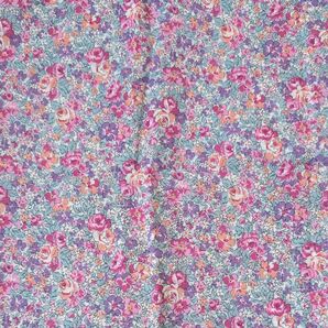 国産　６０ローンプリント　1.5m 約108cm巾　綿100% 花柄　ピンク　パープル