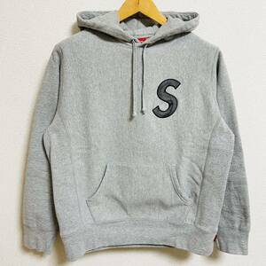 Supreme S Logo Hooded Sweatshirt Heather Grey S 18aw 2018年 ヘザーグレー ブラック Sロゴ エスロゴ スウェットシャツ ヘリンボーン