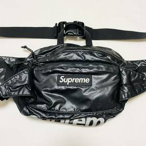 Supreme Waist Bag Black 4L 17aw 2017年 黒 ブラック ウエストバッグ ショルダーバッグ ポーチ ボックスロゴ コーデュラ CORDURA