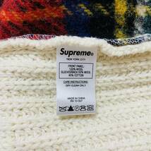 ほぼ新品 Supreme Plaid Front Zip Sweater Off-White M 18aw 2018年 ホワイト プレイド フロント ジップ セーター 木村拓哉着 キムタク着_画像5