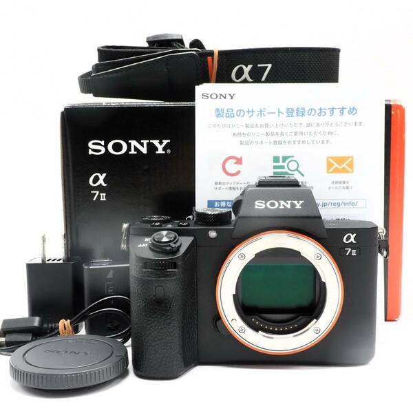 【美品：保証付】ソニー SONY α7 Mark II マーク2 ILCE-7M2 ボディ《ショット数：僅か5581枚、元箱付》　　　　　　　　　　KK402020