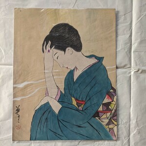 Art hand Auction [Reproducción] Obra de Yumeji Takehisa, Retrato de una mujer hermosa, Cuadro, pintura japonesa, persona, Bodhisattva