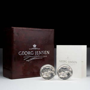  George Jensen silver925 Georg Jensen запонки кнопка анонимность рассылка бесплатная доставка 