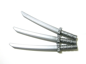 凸レゴ凸　%21459　日本刀、剣（濃銀）　3個　◆ミニフィグ用品
