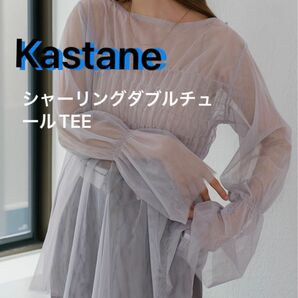 KastaneカスタネシャーリングダブルチュールTEE